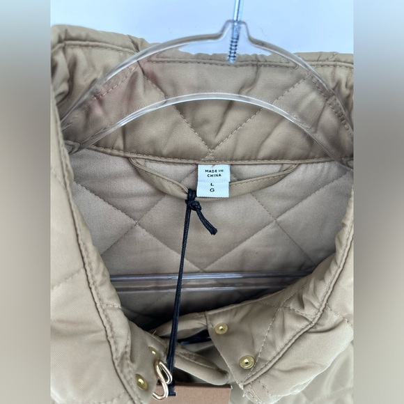 Burberry Frankby Quilted Diamond Womens Jacket  Large l Canvas color nwt - Picture 10 of 16